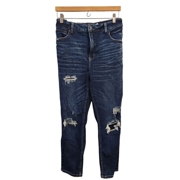 Terra & Sky Cropped Distressed High Rise Jeans Size 16W - Picture 2 of 5